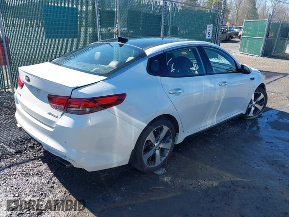 2016 Kia Optima SX Turbo with VIN 5XXGW4L29GG025604, listed as a IAAI auction lot 41687483 with 112,853 mi miles and . Bid and sale history available at carsss.com. Image 4.