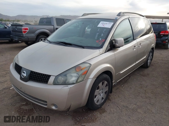 2005 Nissan Quest SE with VIN 5N1BV28U25N126993, listed as a IAAI auction lot 40958737 with 138,064 mi miles. Bid and sale history available at carsss.com. Image 2.