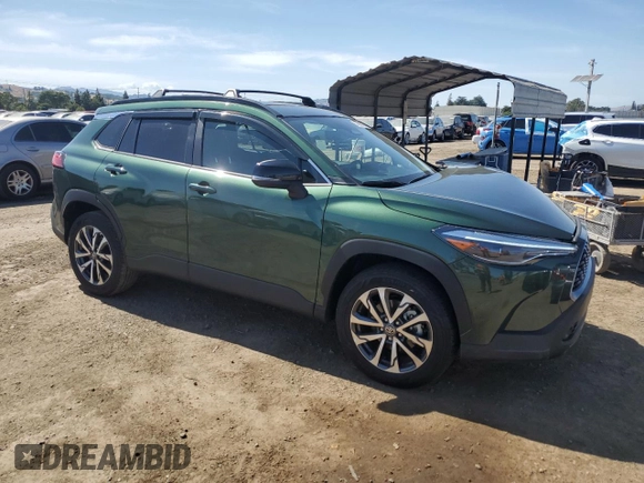 2025 Toyota Corolla Cross XLE with VIN 7MUDAABG2SV124680, listed as a Copart auction lot 57468355 with 2,180 mi miles and Salvage title. Bid and sale history available at DreamBid. Image 4.