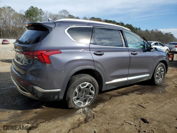 2022 Hyundai Santa Fe Hybrid Blue with VIN KM8S2DA11NU042481, listed as a Copart auction lot 43209234 with NaN miles. Bid and sale history available at carsss.com. Image 3.