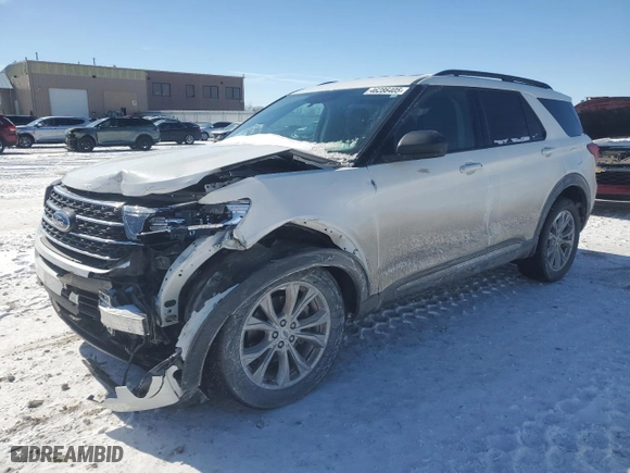 2021 Ford Explorer XLT with VIN 1FMSK8DH1MGB02093, listed as a Copart auction lot 46286405 with 64,915 mi miles and Salvage Title. Bid and sale history available at carsss.com. Image 1.