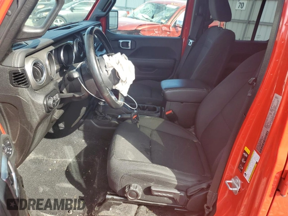 2021 Jeep Wrangler Unlimited Sahara z VIN 1C4HJXEGXMW631033, wystawiony jako Copart lot #75080754 z przebiegiem 52 857 mil mil oraz Szkoda całkowita • Salvage title. Historia ofert i sprzedaży dostępna na DreamBid. Obrazek 7.