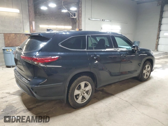 2020 Toyota Highlander L with VIN 5TDCZRBH8LS514044, listed as a Copart auction lot 53037635 with 49,001 mi miles and Salvage title. Bid and sale history available at DreamBid. Image 3.