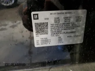 2020 GMC Yukon Denali with VIN 1GKS2CKJ7LR104953, listed as a Copart auction lot 87287594 with 0 mi miles and Non Repairable. Bid and sale history available at carsss.com. Image 13.