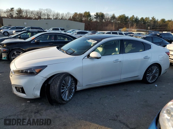2017 Kia Cadenza Premium with VIN KNALC4J1XH5069485, listed as a Copart auction lot 81542584 with 76,134 mi miles and Salvage Title. Bid and sale history available at carsss.com. Image 1.