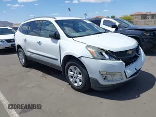2017 Chevrolet Traverse LS with VIN 1GNKRFED1HJ350439, listed as a IAAI auction lot 42063133 with 129,574 mi miles. Bid and sale history available at carsss.com. Image 1.