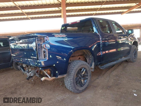 2021 Chevrolet Silverado 1500 Custom Trail Boss with VIN 1GCPYCEF8MZ364271, listed as a IAAI auction lot 41997034 with 37,574 mi miles and . Bid and sale history available at DreamBid. Image 4.