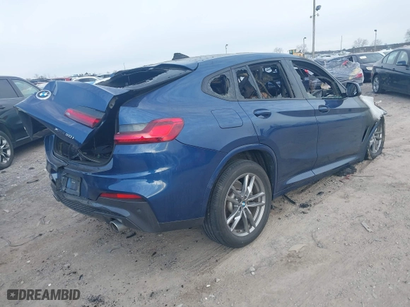 2020 BMW X4 xDrive30i with VIN 5UX2V1C0XLLZ32462, listed as a IAAI auction lot 41622697 with 75,602 mi miles. Bid and sale history available at carsss.com. Image 4.