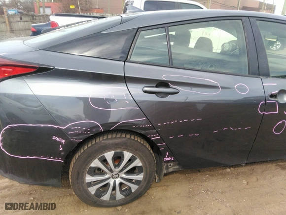 2019 Toyota Prius LE with VIN JTDL9RFU9K3009363, listed as a IAAI auction lot 41812912 with 28,442 mi miles. Bid and sale history available at carsss.com. Image 18.