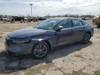 2025 Honda Accord EX-L with VIN 1HGCY2F65SA002046, listed as a Copart auction lot 50974215 with 3,765 mi miles and Salvage title. Bid and sale history available at DreamBid. Image 1.