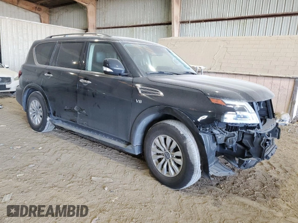 2021 Nissan Armada SV with VIN JN8AY2AC3M9146948, listed as a Copart auction lot 82648434 with 121,254 mi miles and Salvage Title. Bid and sale history available at carsss.com. Image 4.