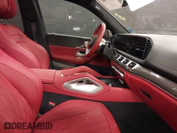 2025 Mercedes-Benz GLS 63 AMG with VIN 4JGFF8KE2SB318849, listed as a IAAI auction lot 41427082 with 442 mi miles and . Bid and sale history available at DreamBid. Image 5.