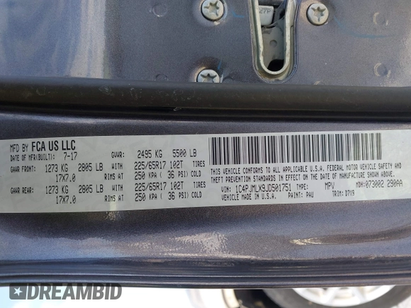 2018 Jeep Cherokee Latitude Plus with VIN 1C4PJMLX9JD501751, listed as a IAAI auction lot 41608437 with 117,928 mi miles and . Bid and sale history available at DreamBid. Image 9.