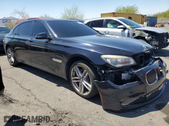 2014 BMW 7 Series ALPINA B7 with VIN WBAYE8C57ED136312, listed as a Copart auction lot 56057305 with 137,127 mi miles and Salvage title. Bid and sale history available at DreamBid. Image 4.