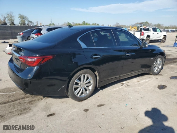 2018 Infiniti Q50 2.0t LUXE with VIN JN1CV7AP7JM240551, listed as a Copart auction lot 46914275 with NaN miles and Salvage Title. Bid and sale history available at carsss.com. Image 3.