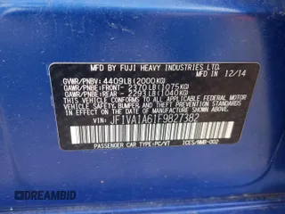 2015 Subaru WRX с VIN JF1VA1A61F9827382, выставлен на аукционе Copart как лот 53705335 с пробегом 66 494 миль миль и Списание • Salvage title. История ставок и продаж доступна на DreamBid. Изображение 14.