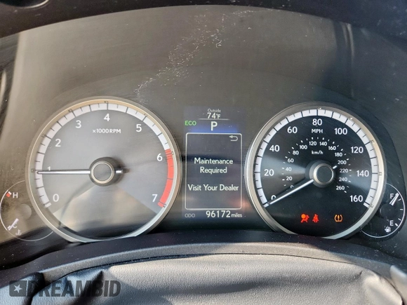 2017 Lexus NX 200t with VIN JTJYARBZXH2081618, listed as a Copart auction lot 57838325 with 96,172 mi miles and Salvage title. Bid and sale history available at DreamBid. Image 9.