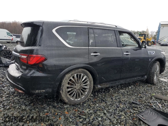2018 Infiniti QX80 with VIN JN8AZ2NE0J9190068, listed as a Copart auction lot 81597904 with Not provided miles and Salvage title. Bid and sale history available at DreamBid. Image 3.
