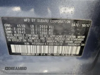 2018 Subaru Legacy Premium with VIN 4S3BNAF67J3018913, listed as a Copart auction lot 51843785 with 148,025 mi miles and Salvage title. Bid and sale history available at DreamBid. Image 12.