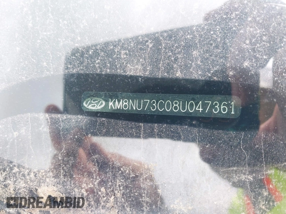 2008 Hyundai Veracruz GLS with VIN KM8NU73C08U047361, listed as a IAAI auction lot 42102918 with Not provided miles and . Bid and sale history available at DreamBid. Image 9.