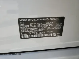 2020 BMW X6 xDrive40i z VIN 5UXCY6C00L9D45082, wystawiony jako Copart lot #52588665 z przebiegiem 40 810 mil mil oraz Szkoda całkowita • Salvage title. Historia ofert i sprzedaży dostępna na DreamBid. Obrazek 13.