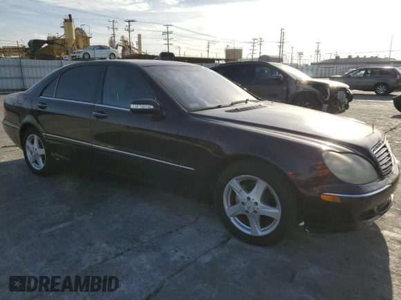 2004 Mercedes-Benz S-Class 4.3L with VIN WDBNG70J64A387204, listed as a Copart auction lot 84753314 with 112,898 mi miles and Salvage Title. Bid and sale history available at carsss.com. Image 4.