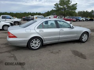 2003 Mercedes-Benz S-Class 4.3L with VIN WDBNG70JX3A334410, listed as a Copart auction lot 77460264 with 0 mi miles and Salvage Title. Bid and sale history available at carsss.com. Image 3.