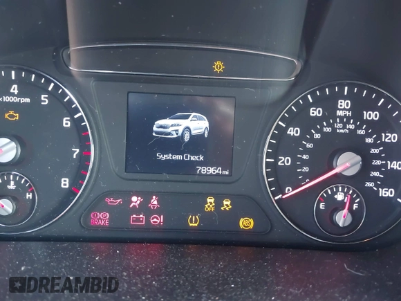 2019 Kia Sorento S V6 with VIN 5XYPG4A51KG567018, listed as a IAAI auction lot 41501450 with 78,964 mi miles. Bid and sale history available at carsss.com. Image 7.