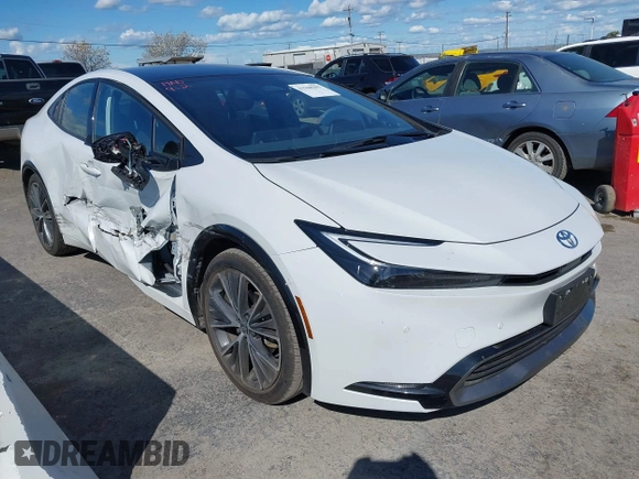 2023 Toyota Prius LE with VIN JTDACAAUXP3012538, listed as a IAAI auction lot 41948103 with 33,338 mi miles and . Bid and sale history available at DreamBid. Image 1.