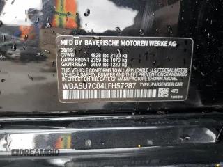 2020 BMW 3 Series M340i with VIN WBA5U7C04LFH57287, listed as a Copart auction lot 50228085 with 39,469 mi miles and Salvage Title. Bid and sale history available at carsss.com. Image 12.