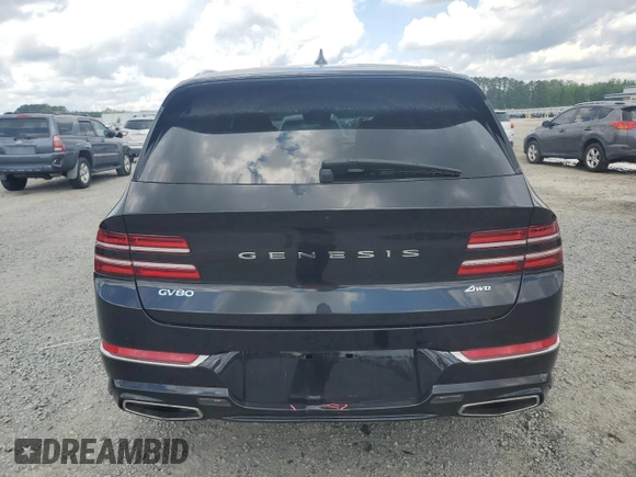 2021 Genesis GV80 with VIN KMUHBDSB6MU051632, listed as a Copart auction lot 56146815 with 32,288 mi miles and Salvage title. Bid and sale history available at DreamBid. Image 6.