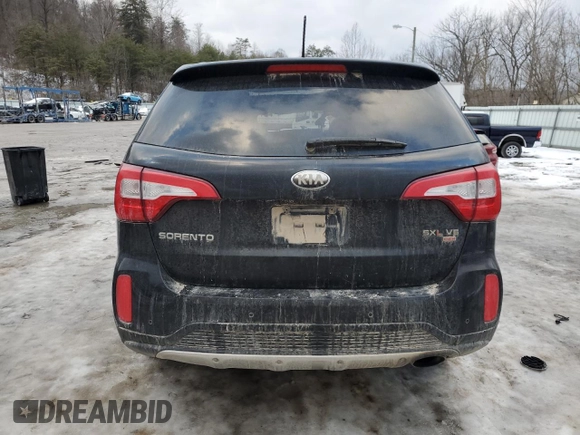 2014 Kia Sorento SX with VIN 5XYKWDA7XEG460312, listed as a Copart auction lot 88486615 with 0 mi miles and Salvage Title. Bid and sale history available at carsss.com. Image 6.