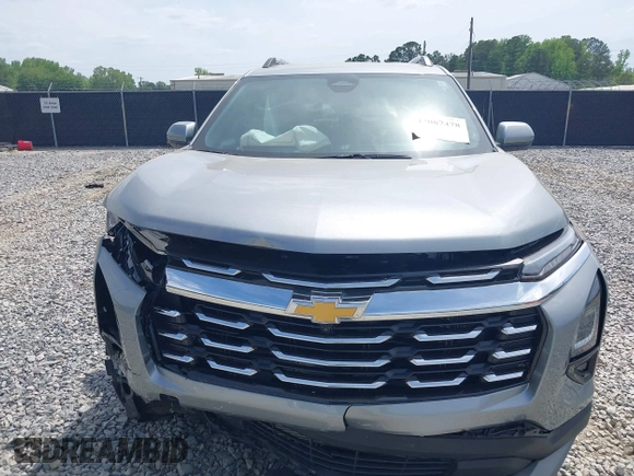 2025 Chevrolet Equinox FWD LT with VIN 3GNAXHEG6SL216940, listed as a IAAI auction lot 42087478 with 8,677 mi miles. Bid and sale history available at carsss.com. Image 12.