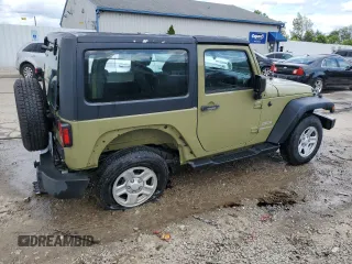 2013 Jeep Wrangler Sport z VIN 1C4AJWAG3DL574449, wystawiony jako Copart lot #58001535 z przebiegiem 35 533 mil mil oraz Szkoda całkowita • Salvage title. Historia ofert i sprzedaży dostępna na DreamBid. Obrazek 3.