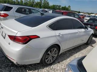 2018 Genesis G80 3.8L с VIN KMHGN4JE2JU256275, выставлен на аукционе Copart как лот 88252675 с пробегом 105 669 миль миль и Списание • Salvage title. История ставок и продаж доступна на DreamBid. Изображение 3.