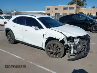 2020 Lexus UX 250h F Sport with VIN JTHE9JBH7L2032553, listed as a IAAI auction lot 41687347 with Not Provided miles and . Bid and sale history available at DreamBid. Image 1.
