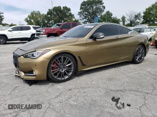 2017 Infiniti Q60 Red Sport 400 with VIN JN1FV7EK4HM610568, listed as a Copart auction lot 68571684 with 37,121 mi miles and Salvage Title. Bid and sale history available at carsss.com. Image 1.