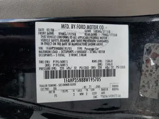 2008 Ford Focus SE with VIN 1FAHP35N88W195705, listed as a Copart auction lot 56566835 with 169,395 mi miles and Clean Title. Bid and sale history available at DreamBid. Image 12.
