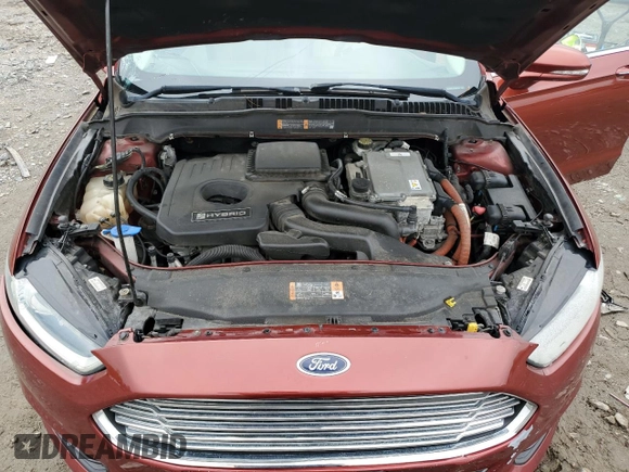 2014 Ford Fusion Titanium Hybrid with VIN 3FA6P0RU4ER387323, listed as a Copart auction lot 57107195 with Not provided miles and Salvage title. Bid and sale history available at DreamBid. Image 11.