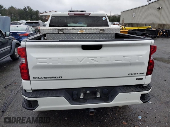 2022 Chevrolet Silverado 1500 Custom with VIN 1GCPDBEKXNZ531847, listed as a Copart auction lot 84716374 with 54,211 mi miles and Salvage Title. Bid and sale history available at carsss.com. Image 6.
