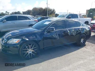 2008 Lexus GS 350 with VIN JTHBE96SX80041253, listed as a IAAI auction lot 41935026 with 144,005 mi miles. Bid and sale history available at carsss.com. Image 6.