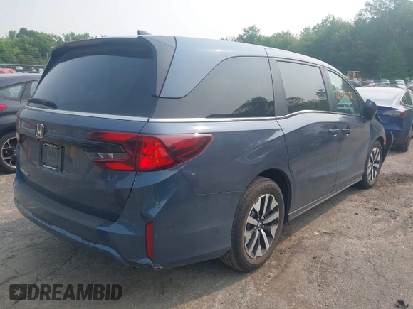 2025 Honda Odyssey EX-L z VIN 5FNRL6H68SB018745, wystawiony jako IAAI lot #42416672 z przebiegiem 6 019 mil mil oraz . Historia ofert i sprzedaży dostępna na DreamBid. Obrazek 4.