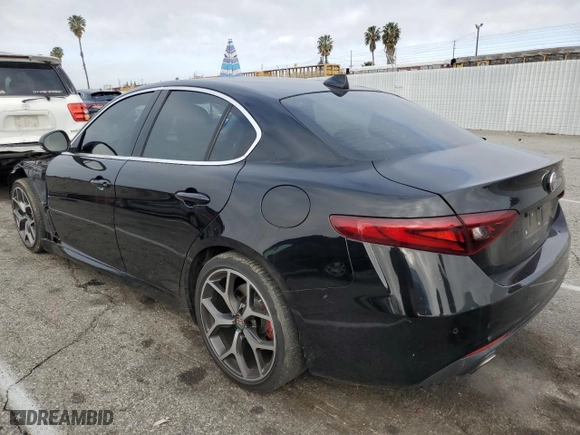 2019 Alfa Romeo Giulia with VIN ZARFAMAN8K7598380, listed as a Copart auction lot 44459365 with 55,557 mi miles and Salvage Title. Bid and sale history available at carsss.com. Image 2.