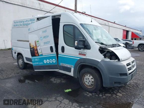 2014 Ram ProMaster Cargo with VIN 3C6URVHGXEE117547, listed as a IAAI auction lot 41904561 with 205,300 mi miles and . Bid and sale history available at DreamBid. Image 1.