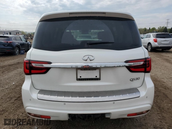 2019 Infiniti QX80 Luxe z VIN JN8AZ2NEXK9235292, wystawiony jako Copart lot #55611985 z przebiegiem 61 988 mil mil oraz Szkoda całkowita • Salvage title. Historia ofert i sprzedaży dostępna na DreamBid. Obrazek 6.