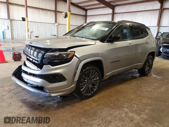 2022 Jeep Compass High Altitude with VIN 3C4NJDCBXNT140459, listed as a Copart auction lot 52163705 with 24,795 mi miles and Salvage title. Bid and sale history available at DreamBid. Image 1.