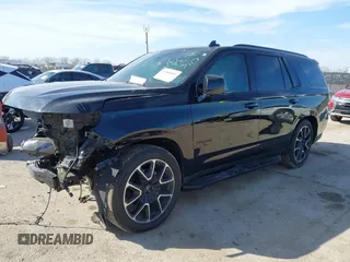 2024 Chevrolet Tahoe RST with VIN 1GNSCRKD7RR224919, listed as a IAAI auction lot 41588409 with 17,247 mi miles and . Bid and sale history available at DreamBid. Image 2.