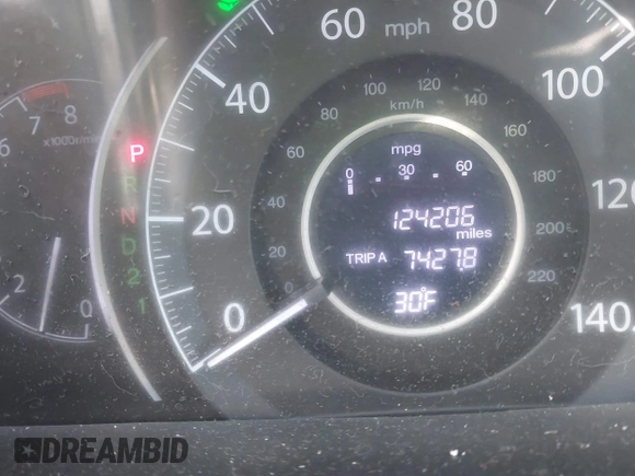 2013 Honda CR-V EX with VIN 5J6RM4H57DL032977, listed as a IAAI auction lot 41589238 with 124,206 mi miles. Bid and sale history available at carsss.com. Image 14.