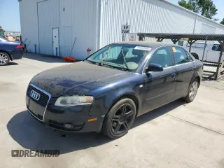 2007 Audi A4 2.0T with VIN WAUDF78E47A060521, listed as a Copart auction lot 54453505 with 173,988 mi miles and Clean Title. Bid and sale history available at carsss.com. Image 1.