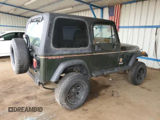 1995 Jeep Wrangler Sahara with VIN 1J4FY49S1SP256179, listed as a Copart auction lot 61137334 with 187,391 mi miles and Salvage Title. Bid and sale history available at carsss.com. Image 3.